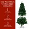 Best Choice Products Pre-Lit Fiber Optic Artificial Pine Christmas Tree w/ Multicolored LED Lights, 8 Sequences